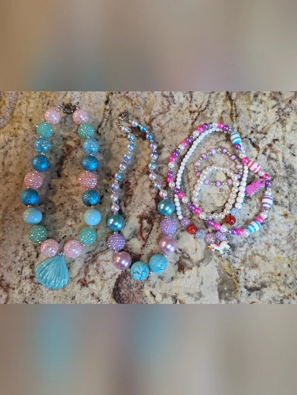 Girls Beaded Dress Up Jewelry Lot